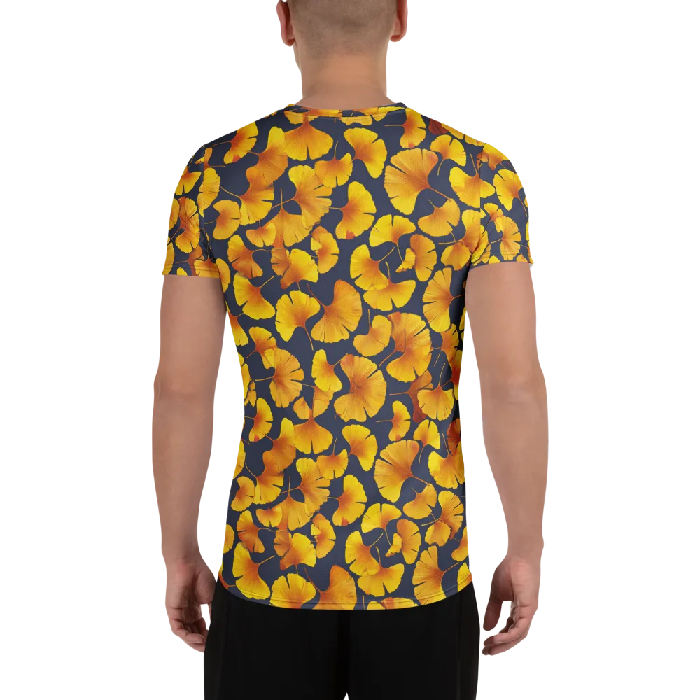 Ginkgo Afterglow on Men's Athletic T-Shirt — Back