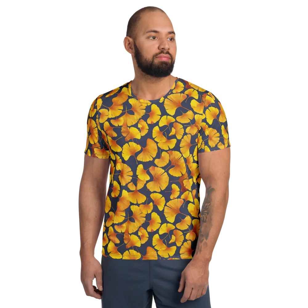 Ginkgo Afterglow on Men's Athletic T-Shirt — Front