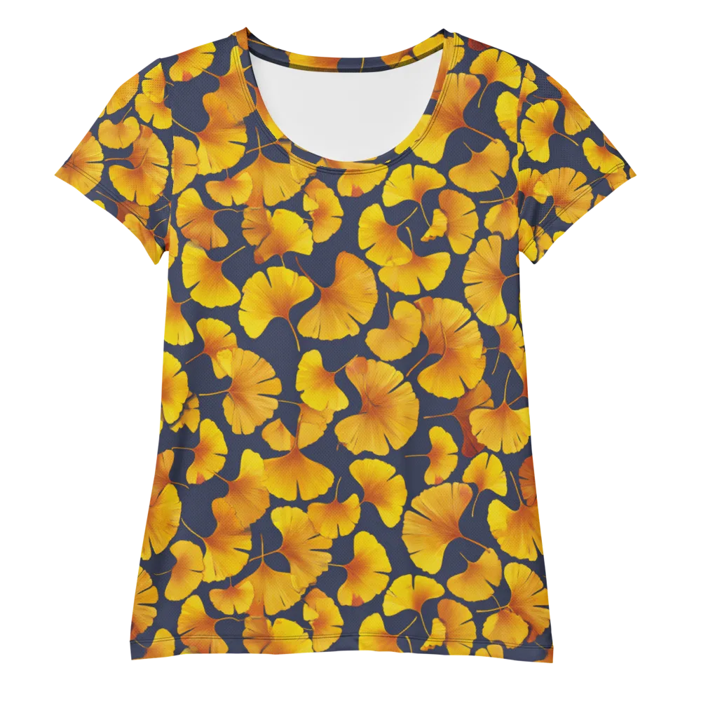Ginkgo Afterglow on Women's Athletic T-Shirt — Front