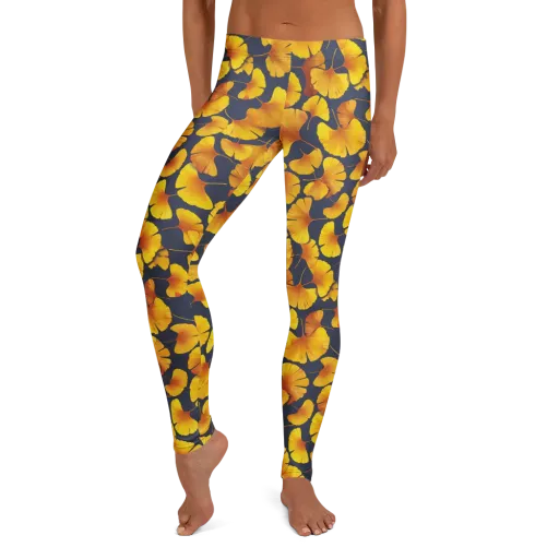 Ginkgo Afterglow on a Leggings