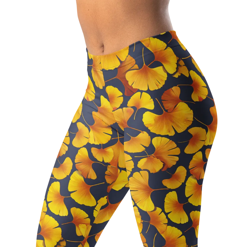 Ginkgo Afterglow on Leggings — Left Front
