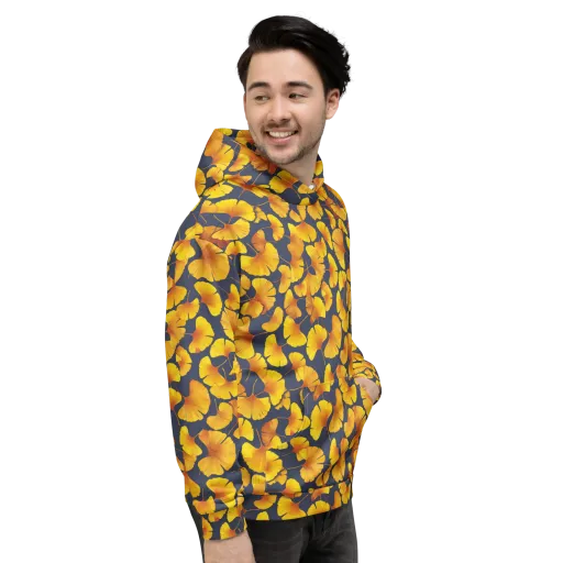 Ginkgo Afterglow on a Hoodie