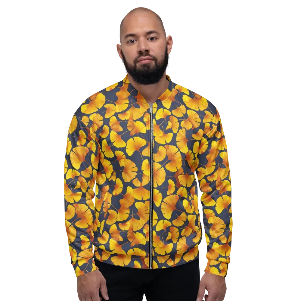 Ginkgo Afterglow on Bomber Jacket — Front