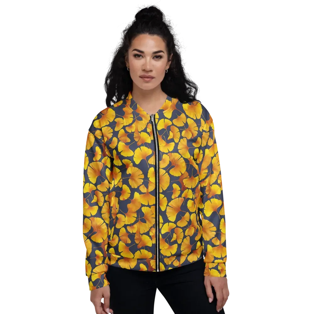 Ginkgo Afterglow on Bomber Jacket — Front