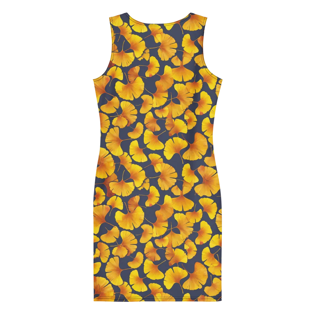 Ginkgo Afterglow on Bodycon Dress — Back