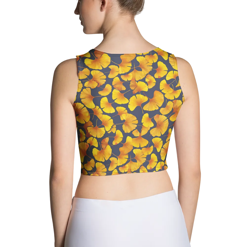 Ginkgo Afterglow on Crop Top — Back