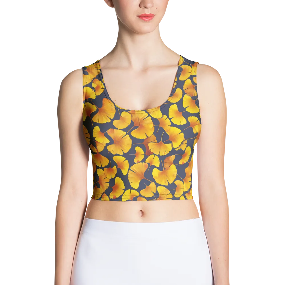 Ginkgo Afterglow on Crop Top — Front