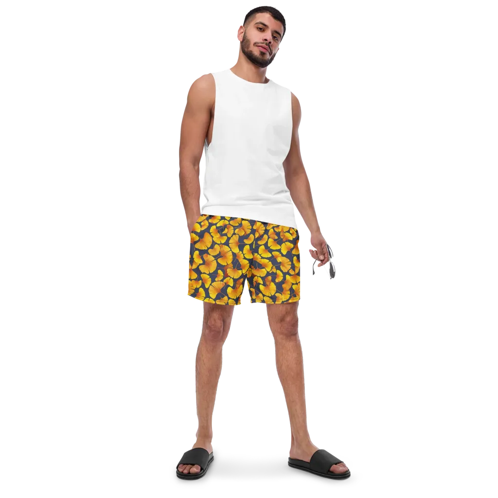 Ginkgo Afterglow on Swim Trunks — Front