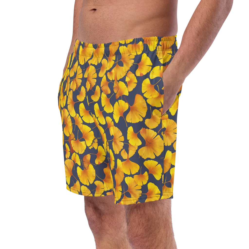 Ginkgo Afterglow on Swim Trunks — Left Front