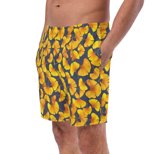 Ginkgo Afterglow on a Swim Trunks