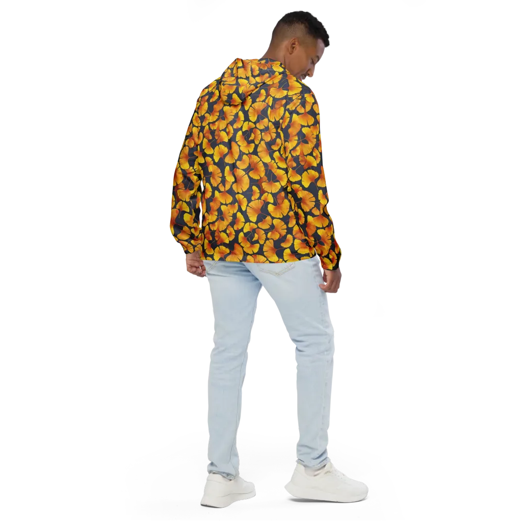 Ginkgo Afterglow on Men's Windbreaker — Back