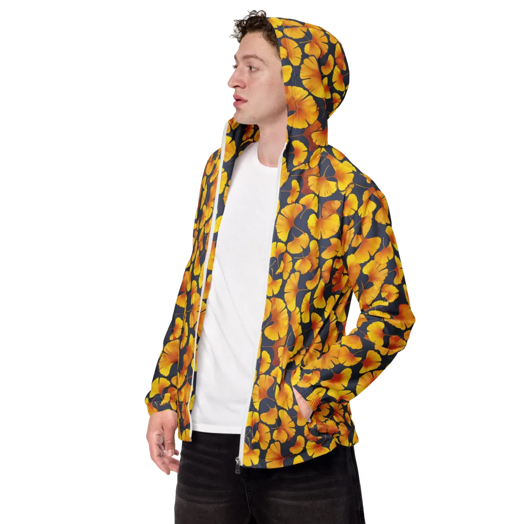 Ginkgo Afterglow on Men's Windbreaker — Left Front