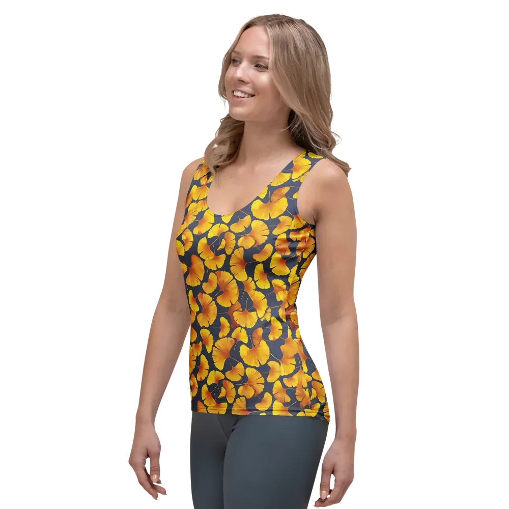 Ginkgo Afterglow on Women's Tank Top — Left Front