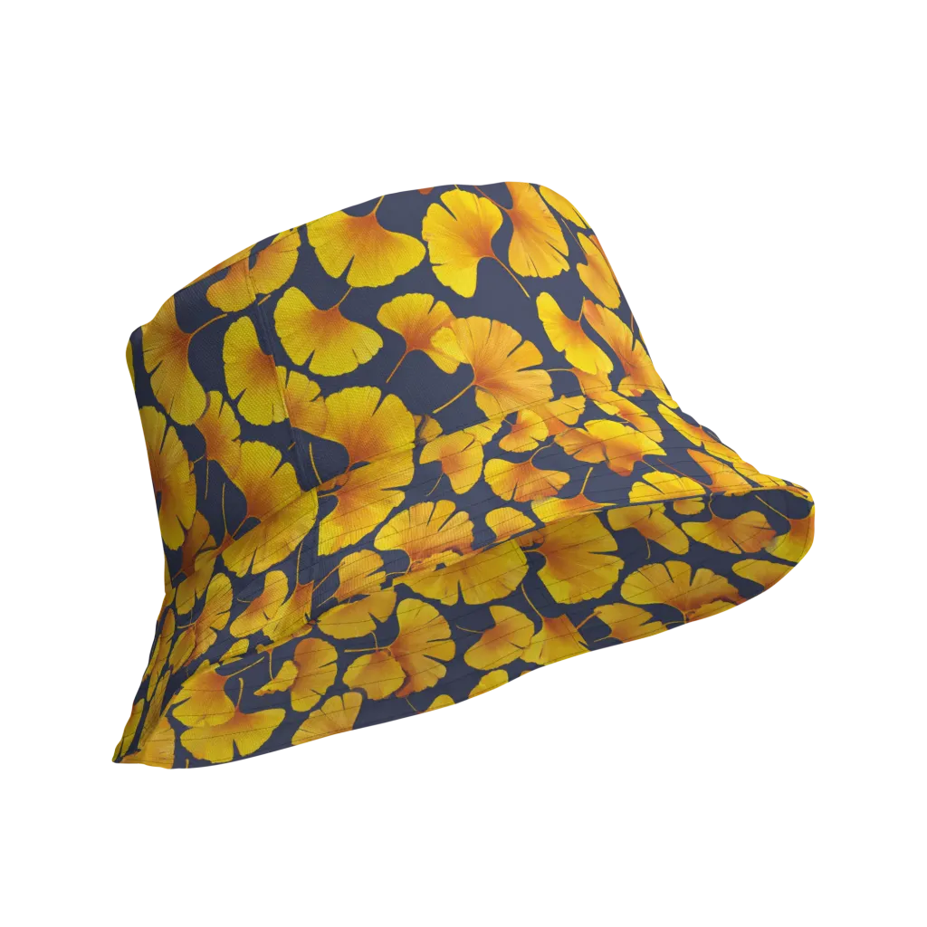 Ginkgo Afterglow on Reversible Bucket Hat — Product details Outside