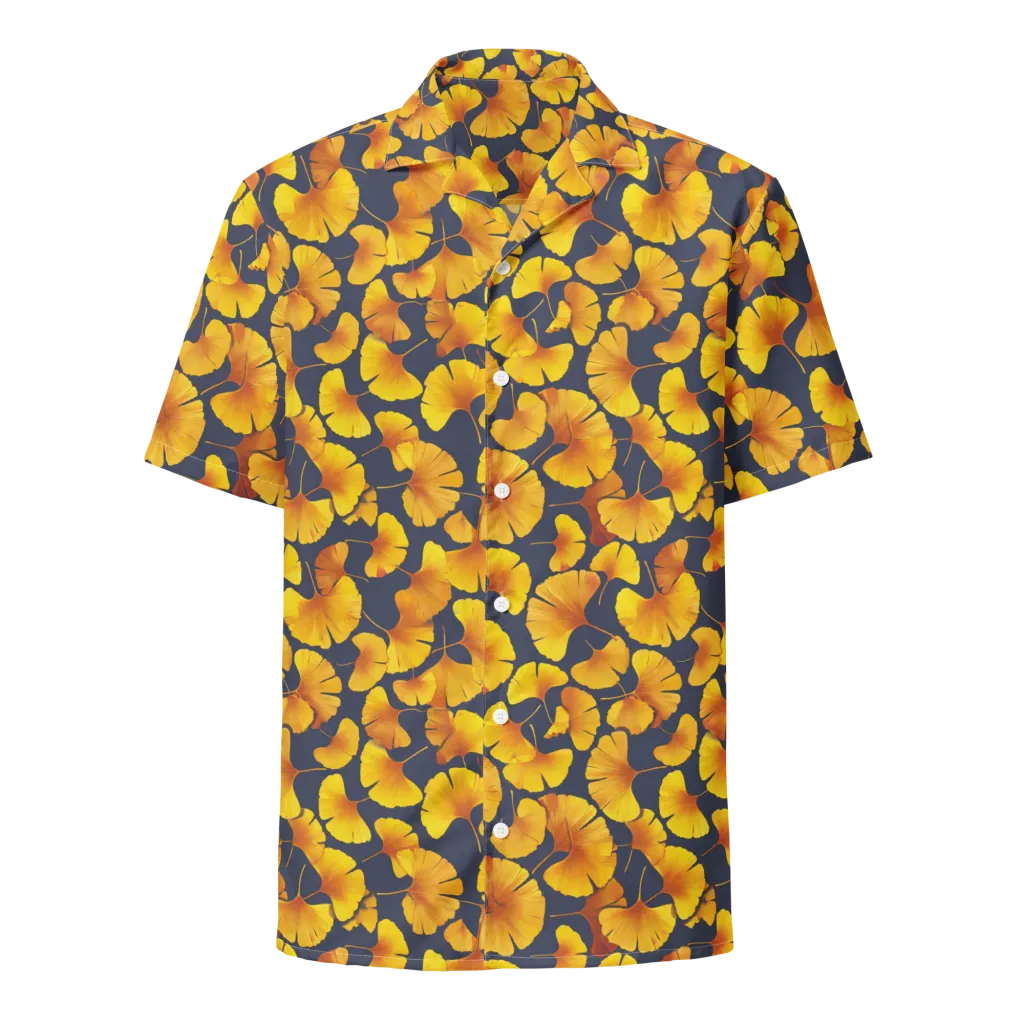 Ginkgo Afterglow on Button Shirt — Front