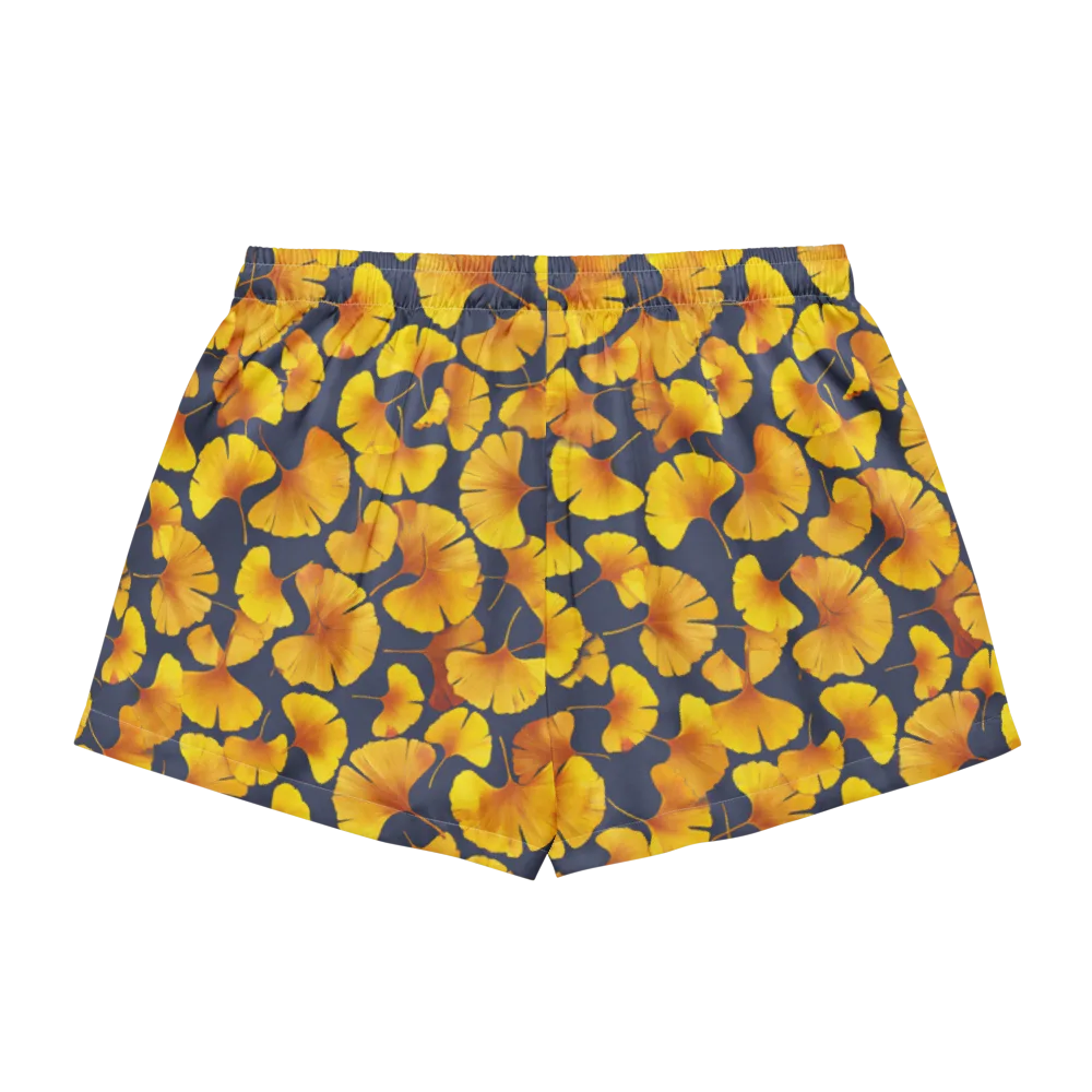 Ginkgo Afterglow on Women's Pajama Shorts — Back