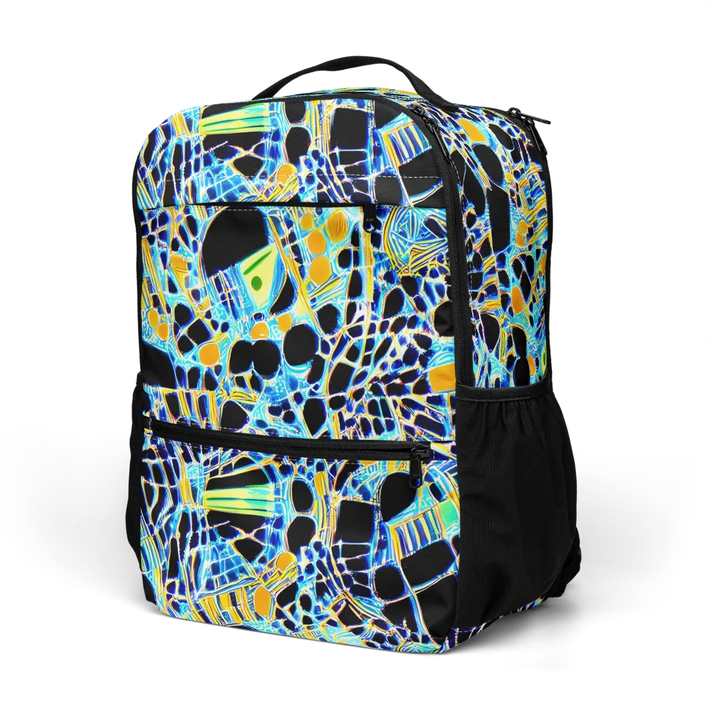 Blue Static on Utility Backpack — Left Front