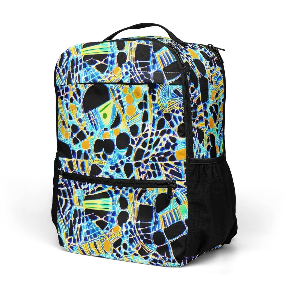 Blue Static on Utility Backpack — Left Front