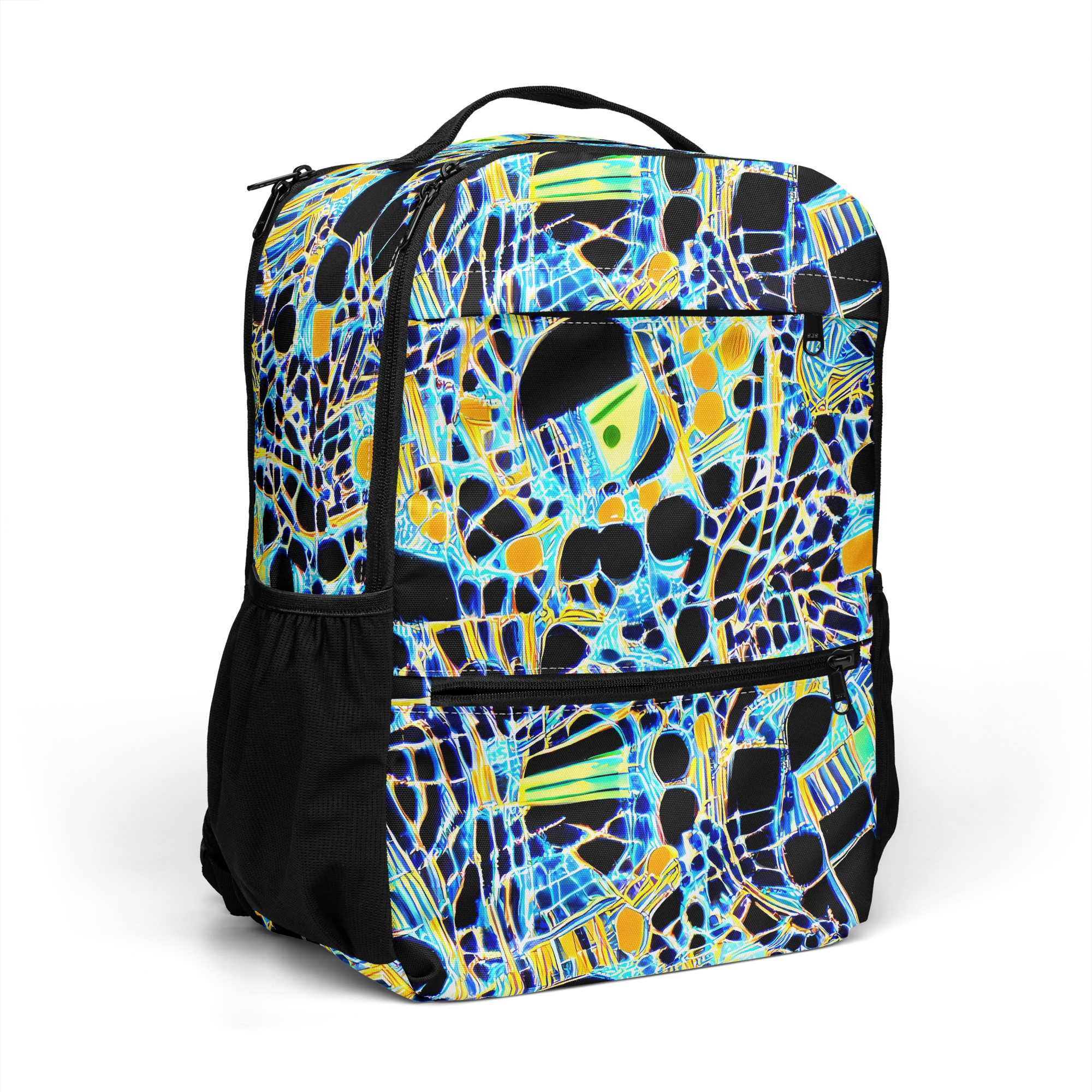 Blue Static on Utility Backpack — Right Front