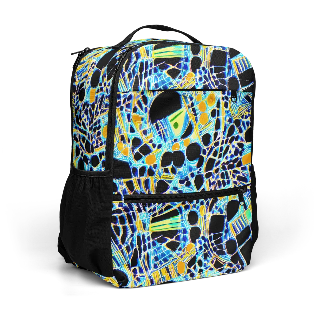 Blue Static on Utility Backpack — Right Front