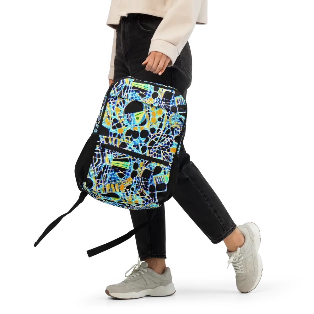 Blue Static on Utility Backpack — Front