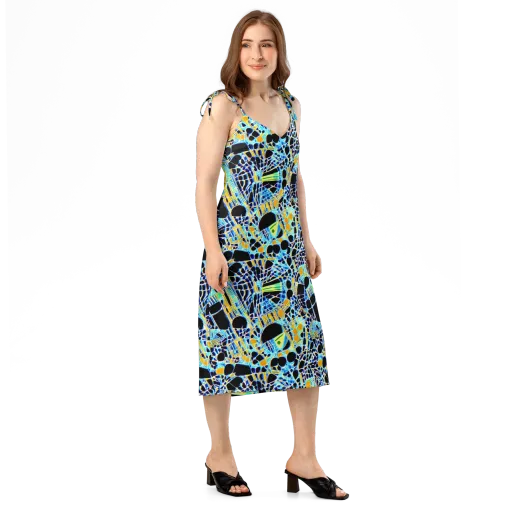 Blue Static on a Slip Dress