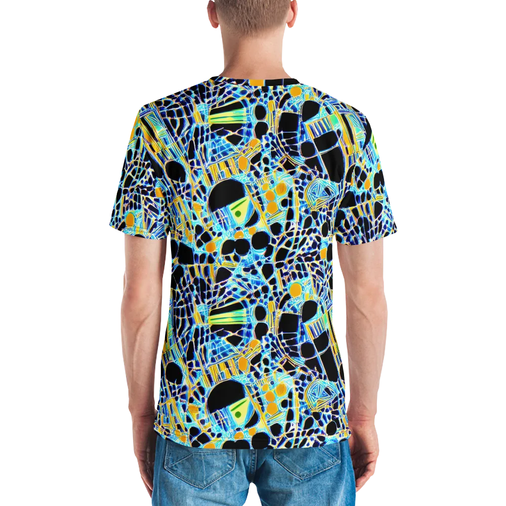 Blue Static on Men's Crew Neck T-Shirt — Back