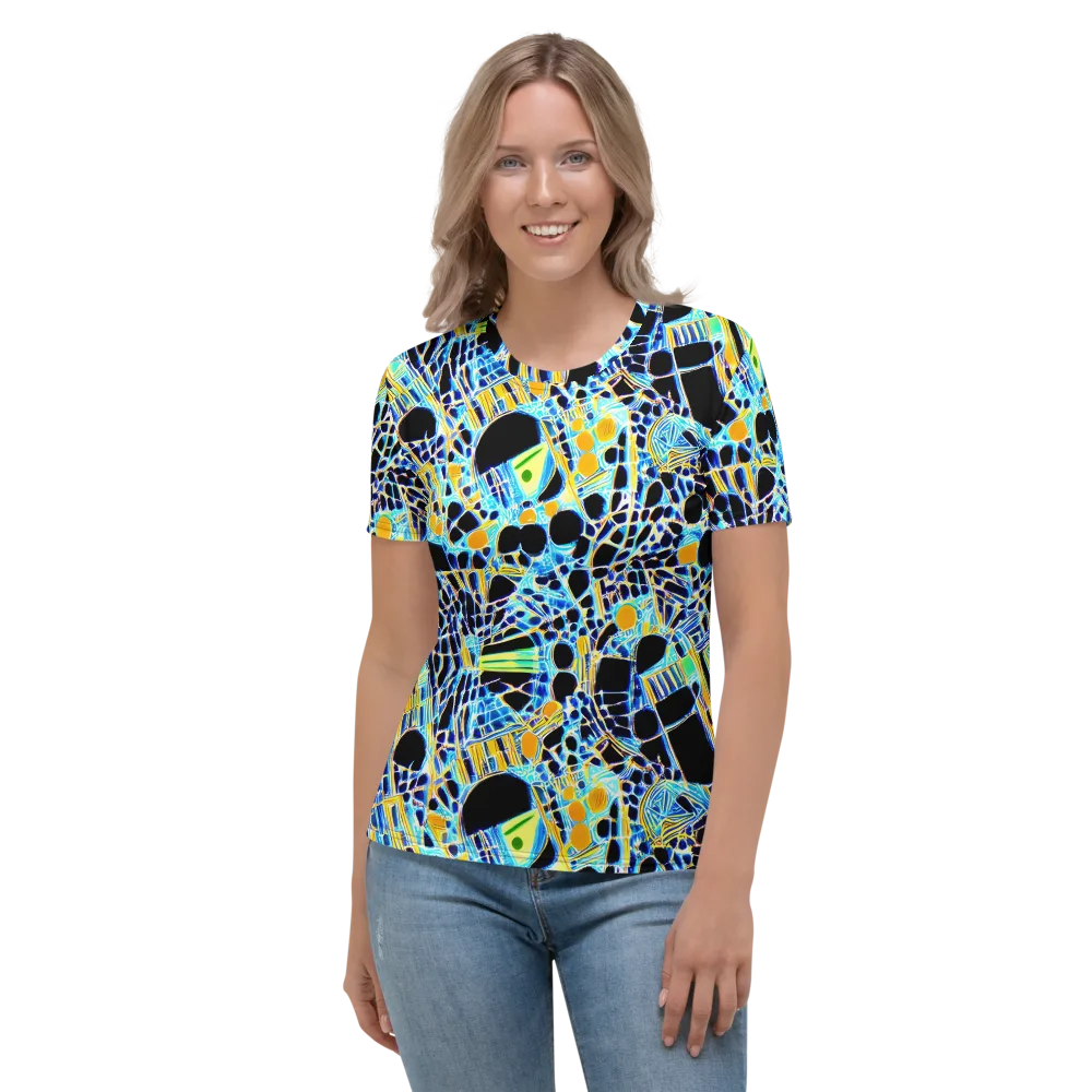 Blue Static on Women's Crew Neck T-Shirt — Front
