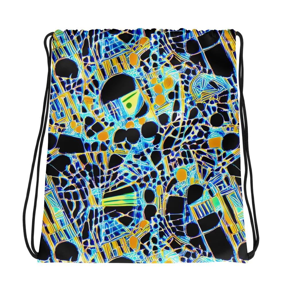 Blue Static on Drawstring Bag — Photo