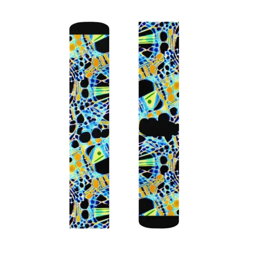 Blue Static on a Socks