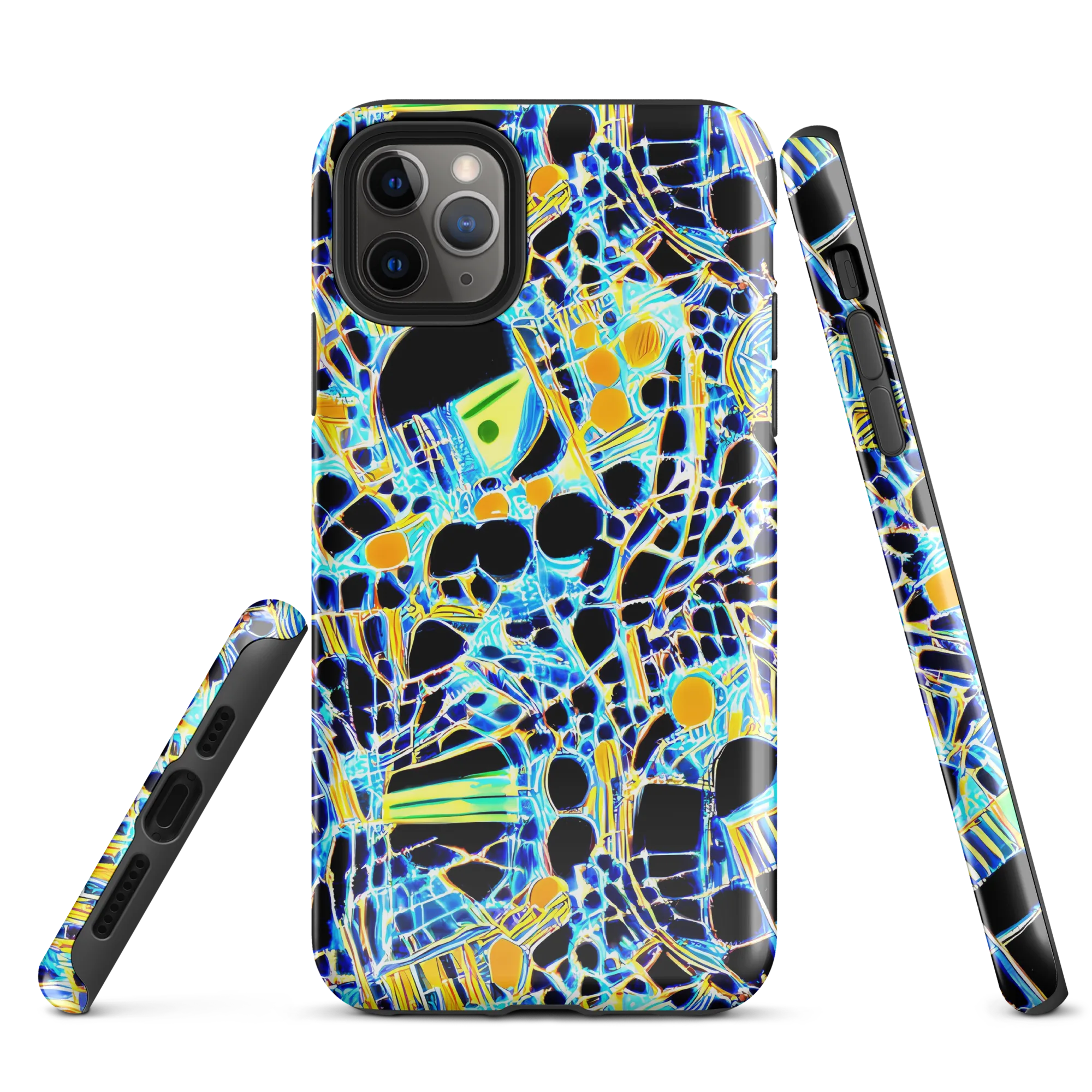 Blue Static on Tough Case for iPhone® — Front