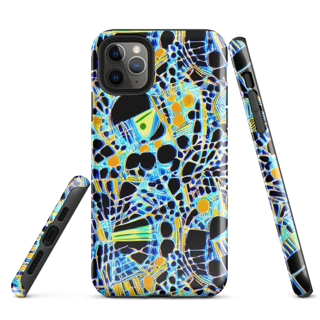 Blue Static on Tough Case for iPhone® — Front