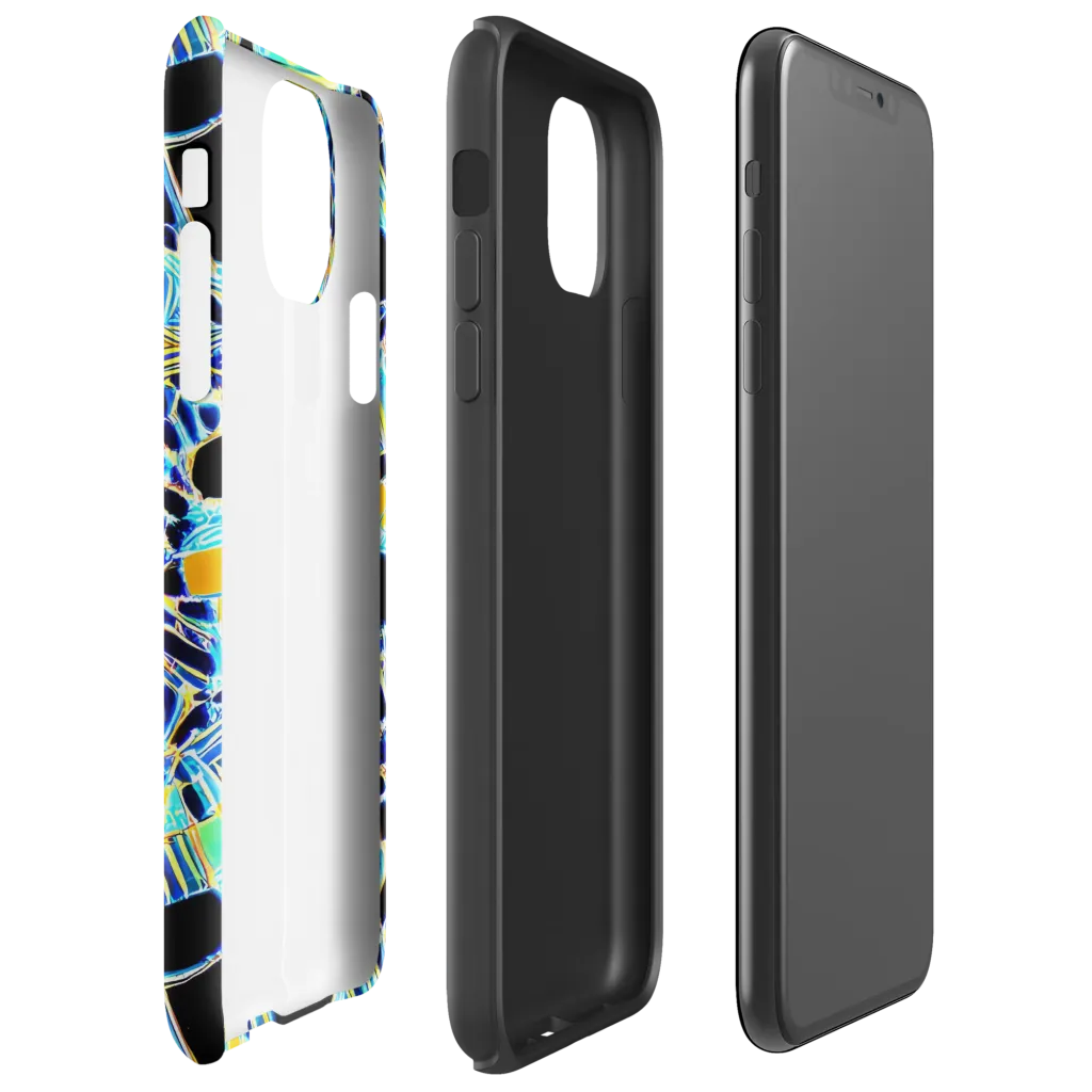 Blue Static on Tough Case for iPhone® — Right
