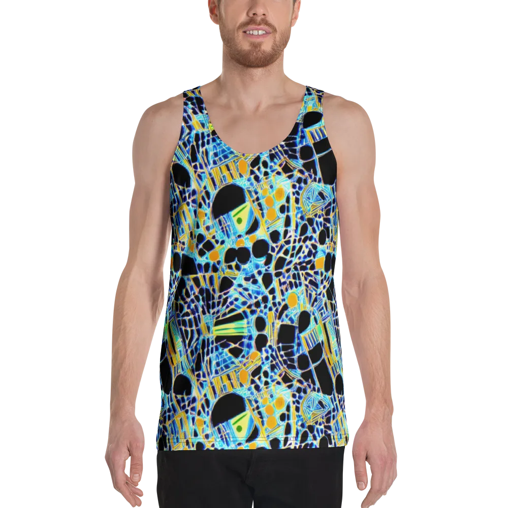 Blue Static on Men's Tank Top — Front