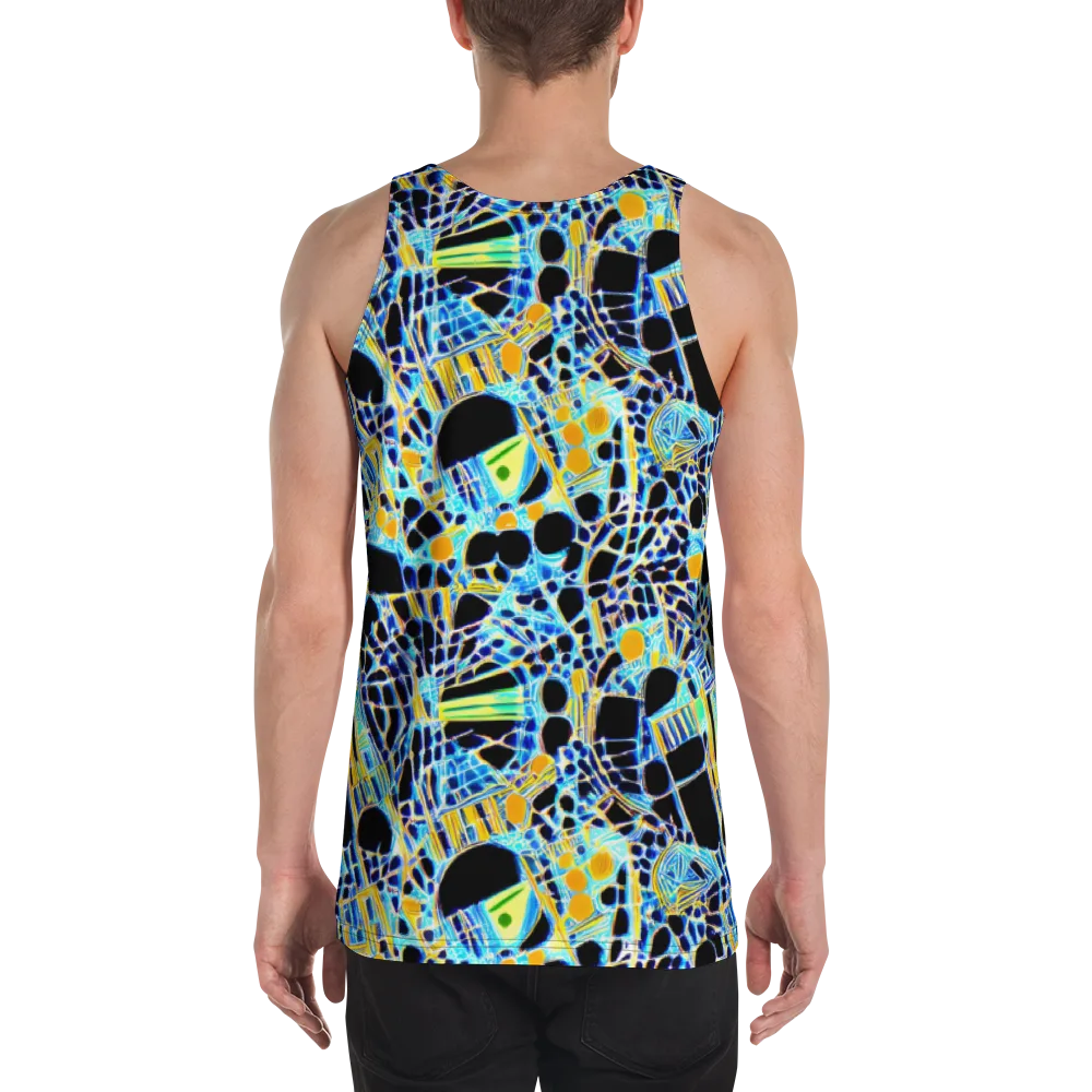 Blue Static on Men's Tank Top — Back