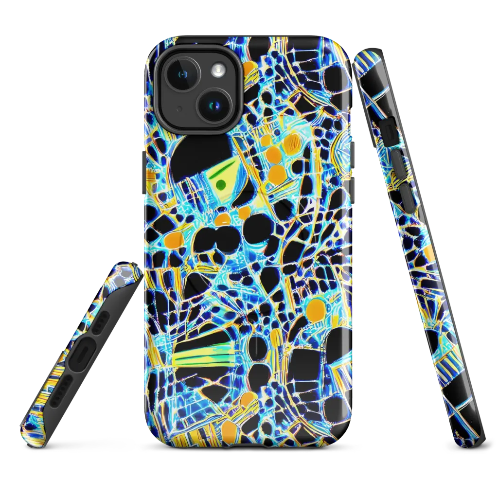 Blue Static on MagSafe Tough Case for iPhone® — Front
