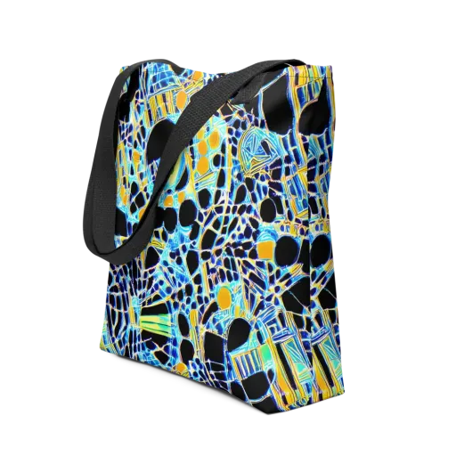 Blue Static on a Tote Bag
