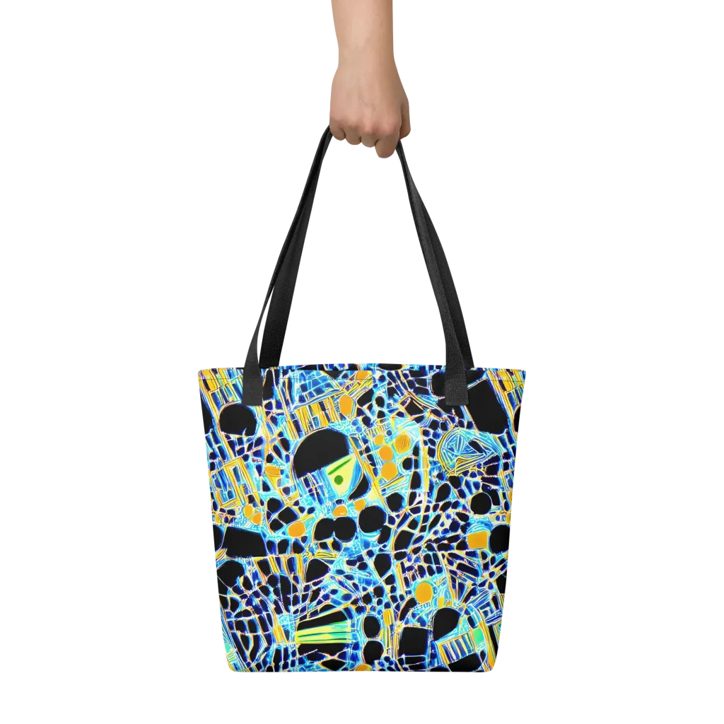 Blue Static on Tote Bag — Front