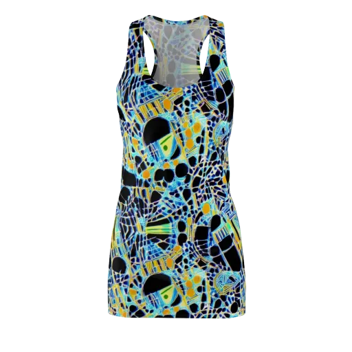 Blue Static on a Racerback Dress