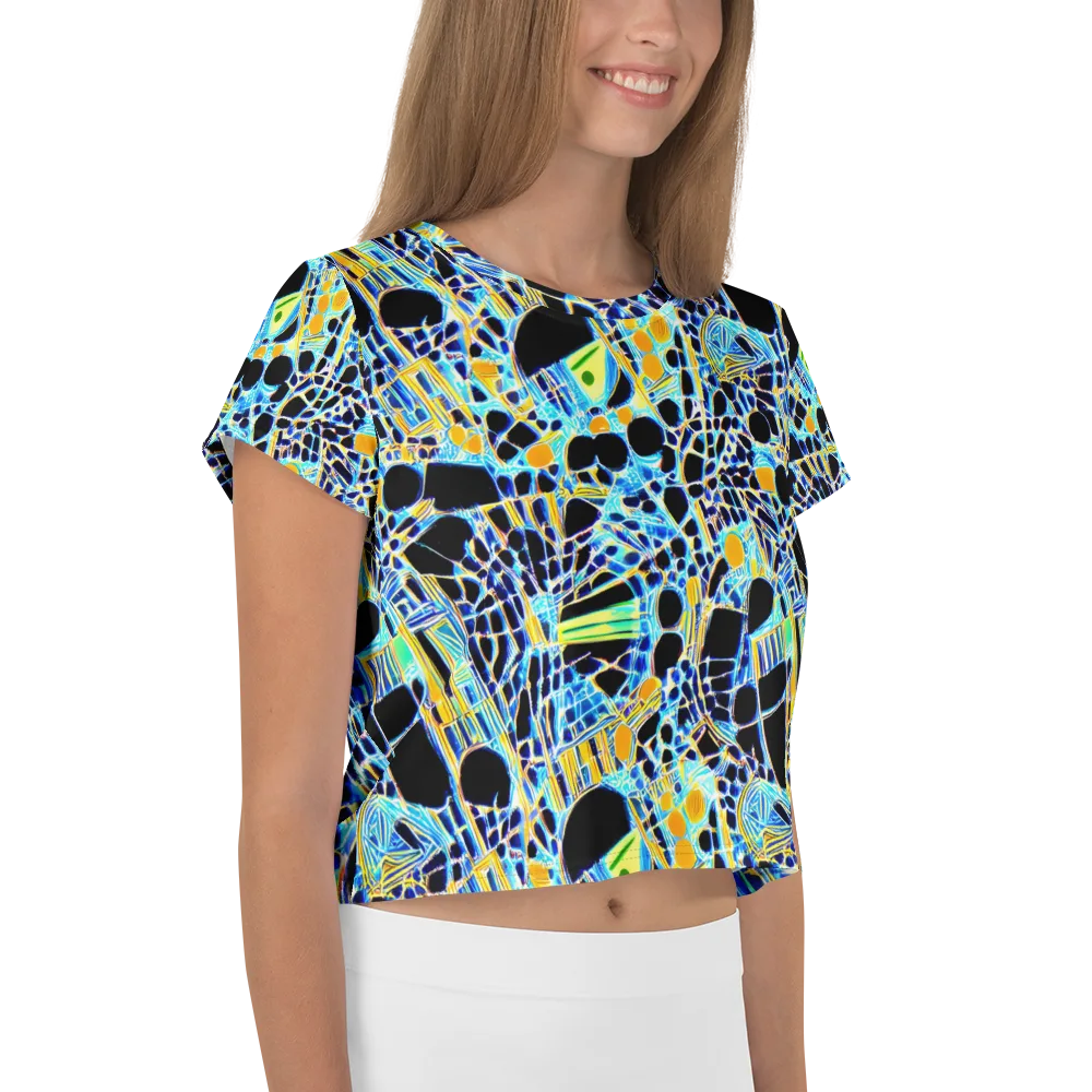 Blue Static on Crop Tee — Right