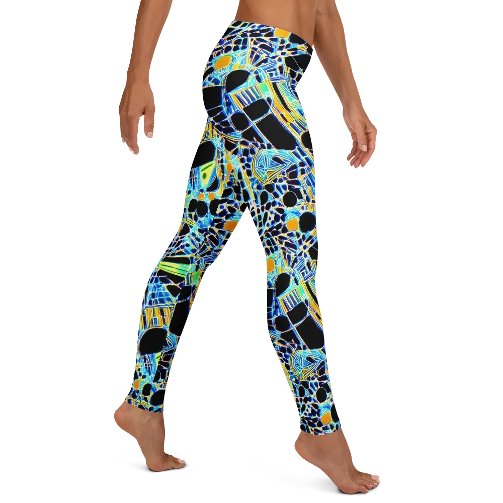 Blue Static on Leggings — Right