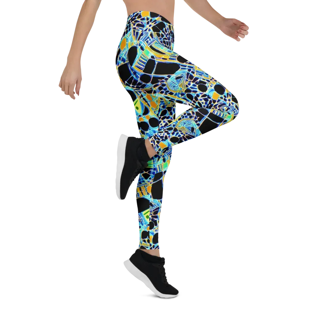 Blue Static on Leggings — Right