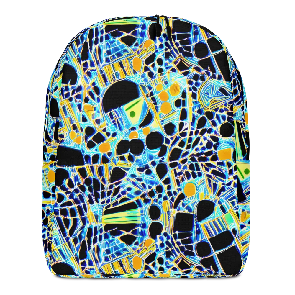Blue Static on Minimalist Backpack — Front