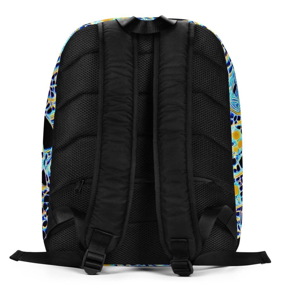 Blue Static on Minimalist Backpack — Back
