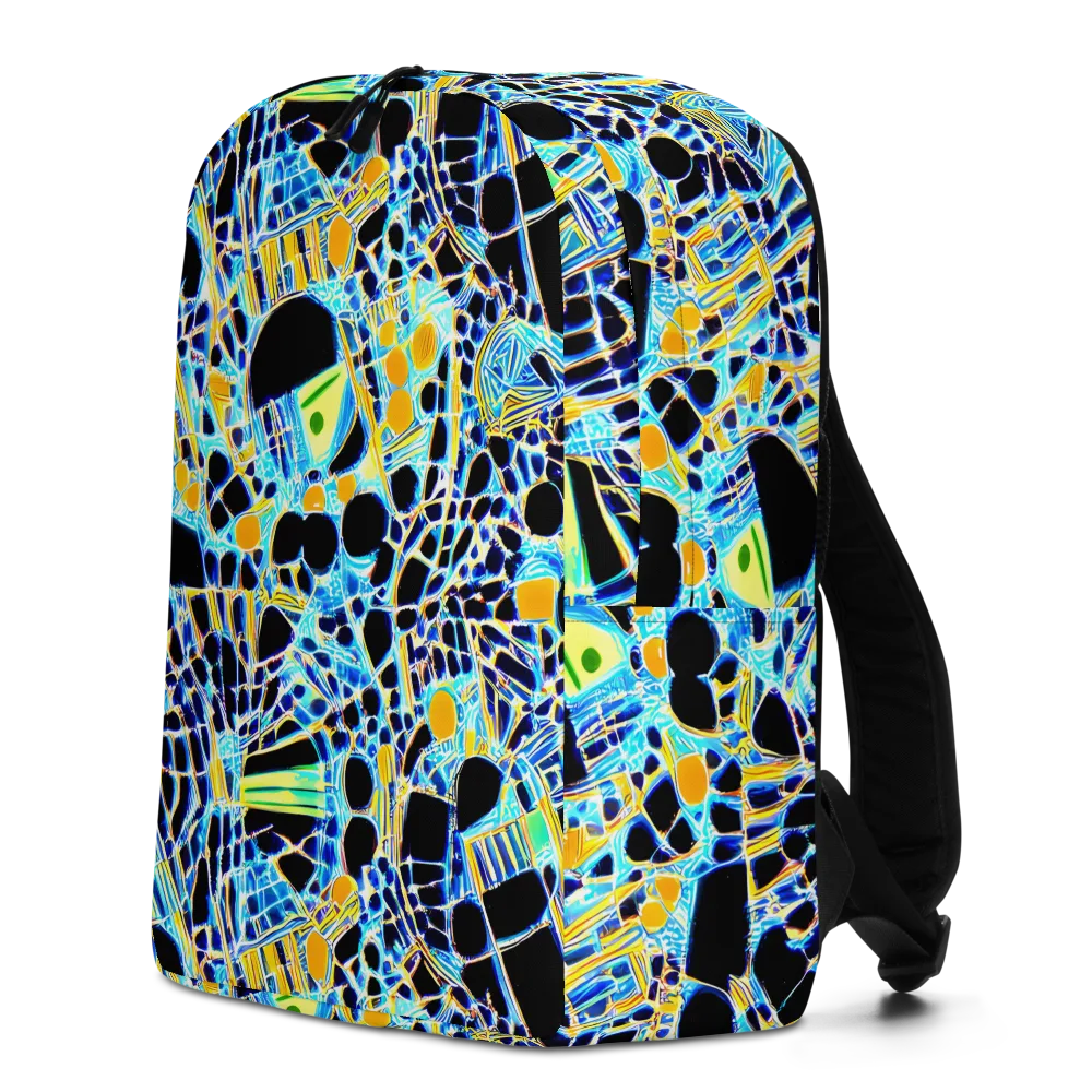 Blue Static on Minimalist Backpack — Left