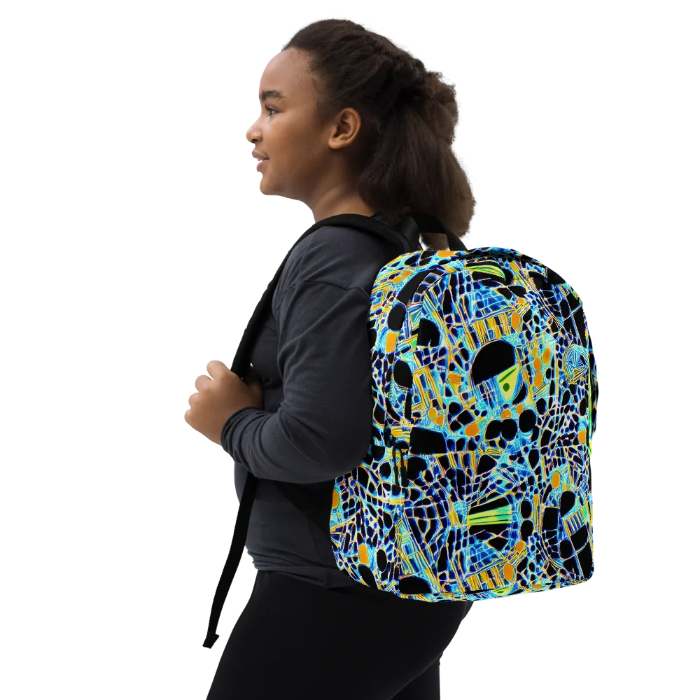 Blue Static on Minimalist Backpack — Right Front