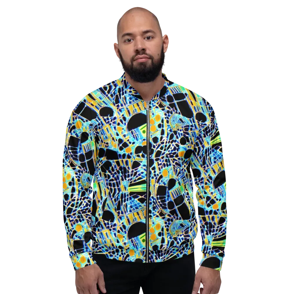 Blue Static on Bomber Jacket — Front