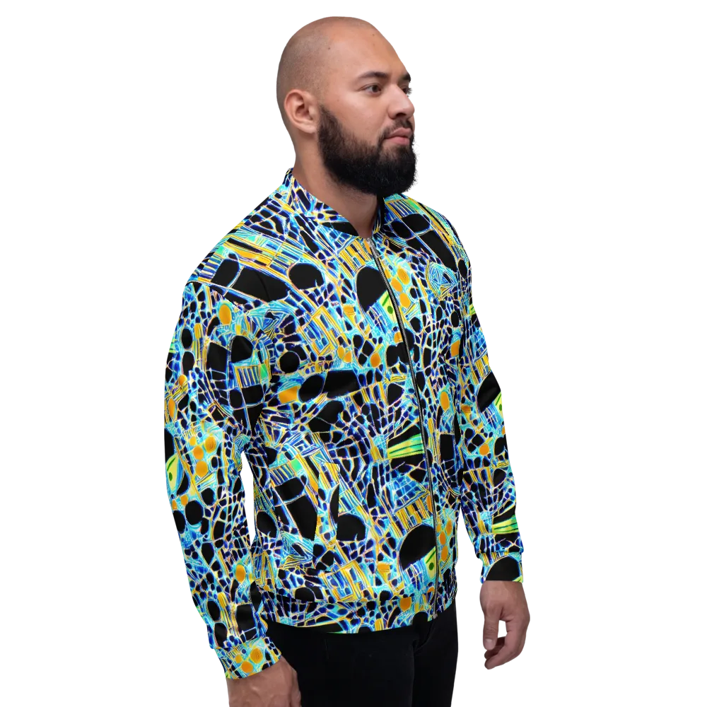 Blue Static on Bomber Jacket — Right