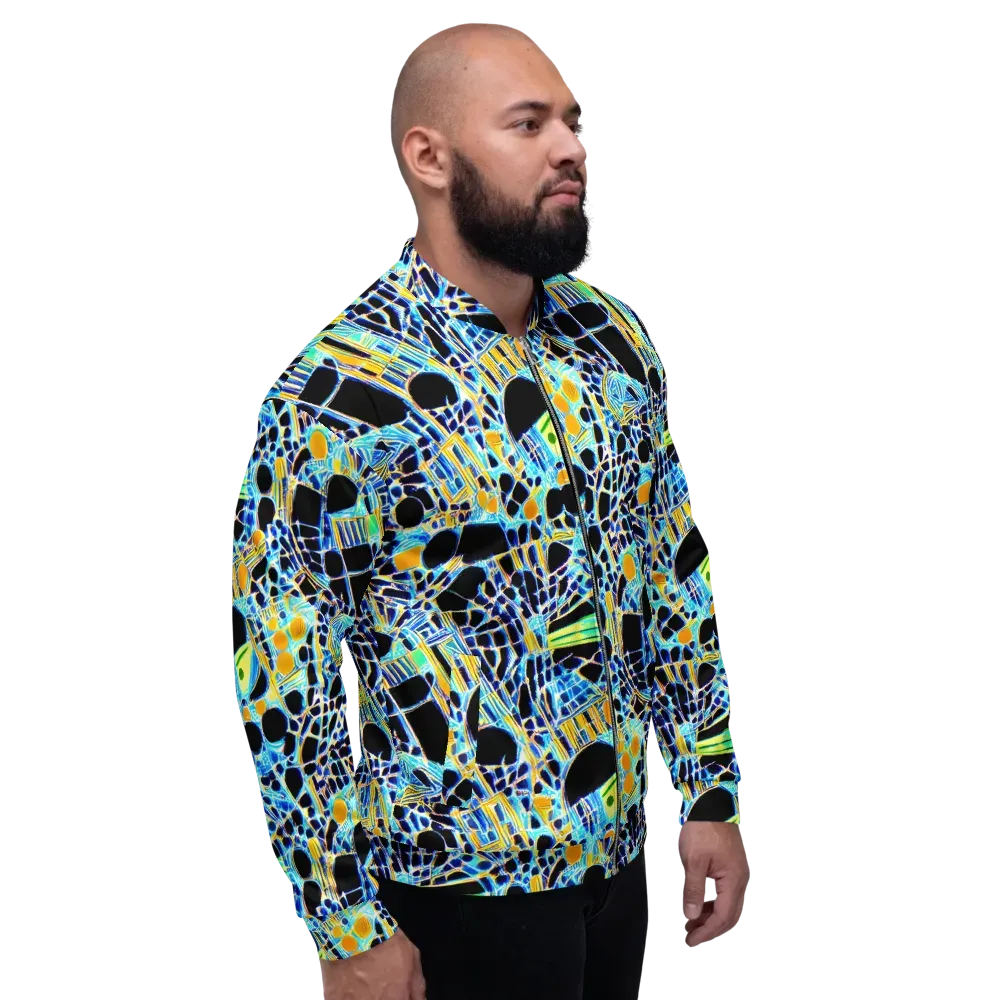 Blue Static on Bomber Jacket — Right