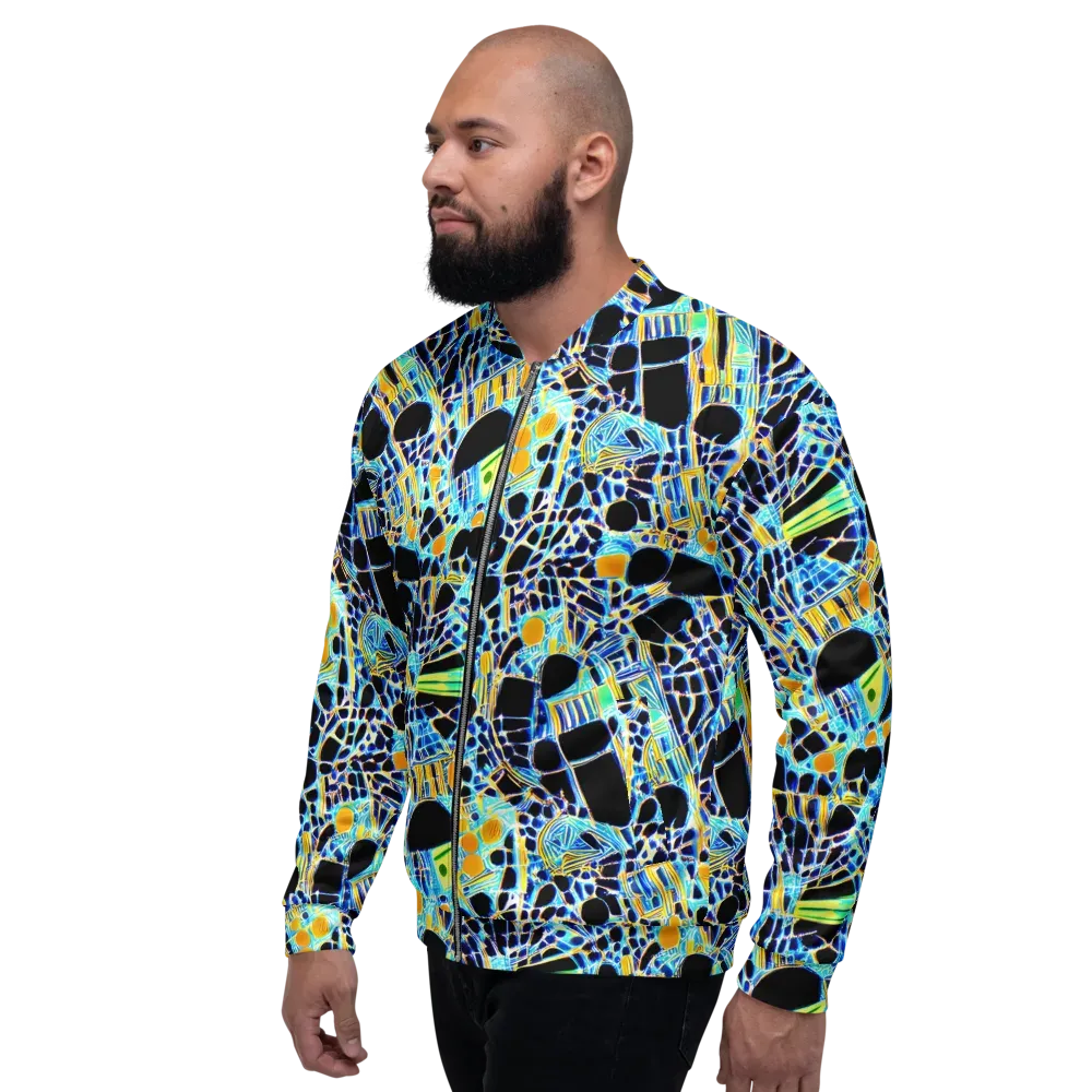 Blue Static on Bomber Jacket — Left